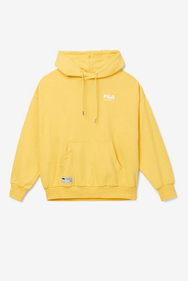 Fila Project 7 Designer Men's Hoodies - Mustard,NZ 173-45702